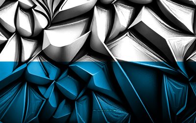 bandera de bavaria, 4k, textura creativa 3d, bavaria 3d flag, alemania, arte 3d, baviera, estado de alemania, bandera del estado de bavaria