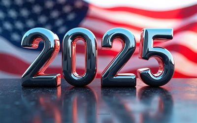 2025 abd, 4k, abd bayrağı, 2025 konser, abd 2025 hane, 3d sanat, 2025 3d basamak, amerikan bayrağı, amerika
