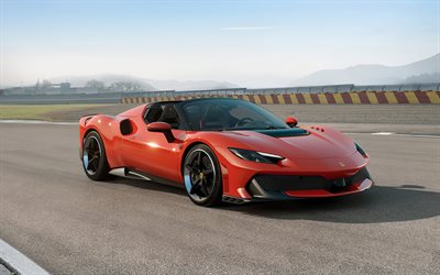 2026, Ferrari 296 Speciale A, 4k, front view, exterior, supercar, orange Ferrari 296 Speciale, italian supercars, sports cars, Ferrari