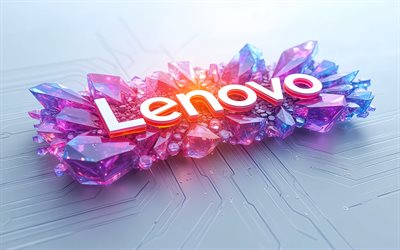 logo lenovo viola rosa brillante, 4k, segno rosa lenovo, logo lenovo, emblema rosa lenovo, lenovo, sfondo bianco tecnologico
