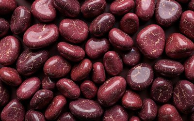 bordo mermer yuvarlak taşlar, 4k, bordo mermer çakıl taşları, arka plan mermer çakıl taşları ile, bordo taşlar, mermer bordo doku, mermer çakıl taşları