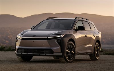 toyota bz floresta, 4k, deserto, carros 2026, fora da estrada, pôr do sol, carros elétricos, toyota bz, cruzamentos, 2026 toyota bz, carros japoneses, toyota