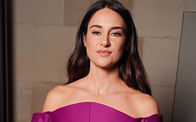 shailène woodley, 4k, portrait, actrice américaine, robe violette, séance photo, modèle américain, belles femmes, shailene diann woodley, séance photo de shailene woodley