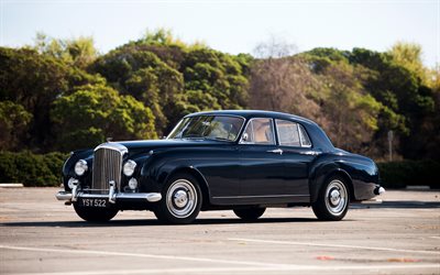 Bentley S1 Continental, 1957, vintage cars, old cars, collectible cars, blue Bentley