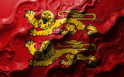 normandie flagg, 4k, 3d  kreativ struktur, normandie 3d  flagga, frankrike, normandie, 3d  konst, frankrikes provinser, normandie province flag