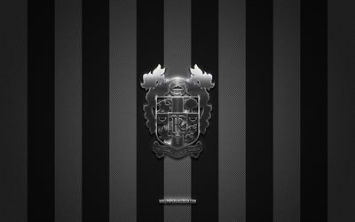 Tranmere Rovers FC logo, English football club, League Two, black white carbon background, Tranmere Rovers FC emblem, football, Tranmere Rovers FC, England, Tranmere Rovers