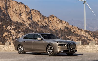 bmw i7 xdrive60l, 4k, voitures électriques, 2025 voitures, g70, voitures de luxe, 2025 bmw i7, bmw g70, voitures allemandes, bmw