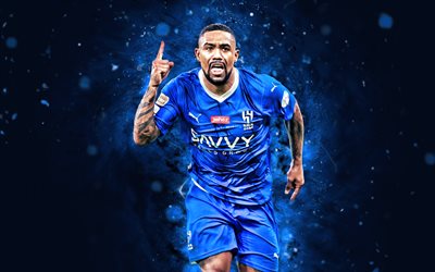 malcom, 4k, luci al neon blu, al hilal, campionato professionale saudita, calciatori brasiliani, malcom 4k, calcio, al hilal sfc, al hilal saudi club, malcom al hilal