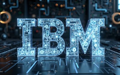 ibm  logo, 4k, tumma hi tech tausta, ibm neon  logo, sininen neonvalo, röntgenkuva, ibm  tunnus, ibm 3d  logo, ibm, sininen ibm neon  logo