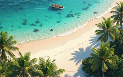 isole tropicali, estate, spiaggia, paesaggio estivo, alma, concetti estivi, oceano, laguna di azure