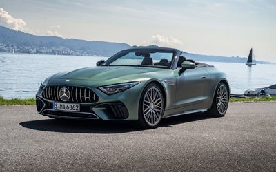 4k, Mercedes-AMG SL 63 S E Performance, parking, 2025 cars, R232, UK-spec, 2025 Mercedes-Benz SL-class, german cars, cabriolets, Mercedes