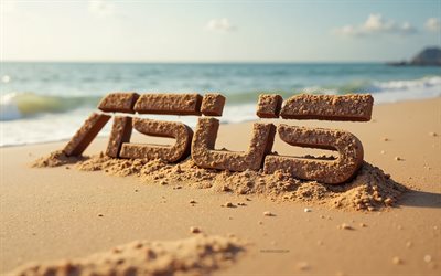 asus 로고, 4k, 여름, 모래로 만든 asus 로고, 해변, 3d asus 로고, 모래, asus emblem, asus