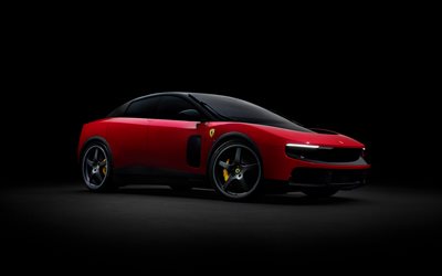 2027, Ferrari Luce, 4k, Type F222, exterior, front view, electric crossover, red Ferrari Luce, electric cars, Italian cars, Ferrari