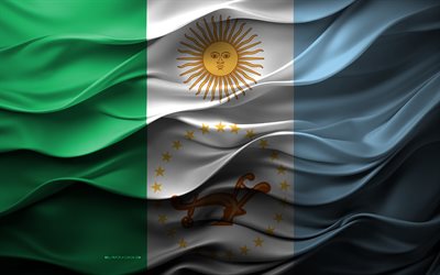 4k, Flag of Chaco, province of Argentina, 3d Chaco flag, Argentina, Chaco flag, 3d texture, Chaco, Day of Chaco, Argentina national symbols, 3d art, Chaco province flag