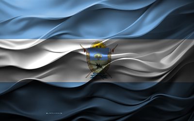 4k, Flag of La Pampa, province of Argentina, 3d La Pampa flag, Argentina, La Pampa flag, 3d texture, La Pampa, Day of La Pampa, Argentina national symbols, 3d art, La Pampa province flag