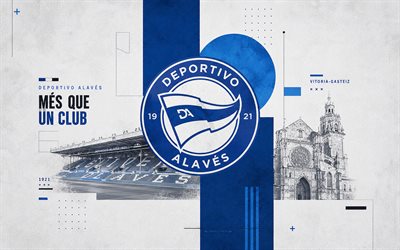 Deportivo Alaves grunge logo, grunge background, Deportivo Alaves emblem, Deportivo Alaves logo, Deportivo Alaves sign, La Liga, Spain, football, Deportivo Alaves
