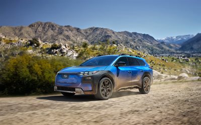 Subaru Trailseeker Limited, 4k, desert, 2026 cars, offroad, Subaru Trailseeker, exterior, Blue Subaru Trailseeker, 2026 Subaru Trailseeker, japanese cars, Subaru