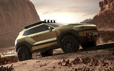 Hyundai Crater Concept, 4k, desert, 2026 cars, offroad, Hyundai Crater, exterior, 2026 Hyundai Crater, south korean cars, Hyundai