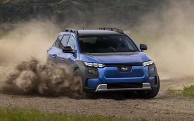 Subaru Trailseeker Touring, 4k, dust, 2026 cars, offroad, Subaru Trailseeker, exterior, Blue Subaru Trailseeker, 2026 Subaru Trailseeker, japanese cars, Subaru