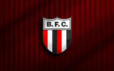 4k, botafogo sp 3d logo, serie brasiliana b, sfondo 3d rosso, calcio, botafogo sp emblema, logo botafogo sp, botafogo sp, club di calcio brasiliano, botafogo fc