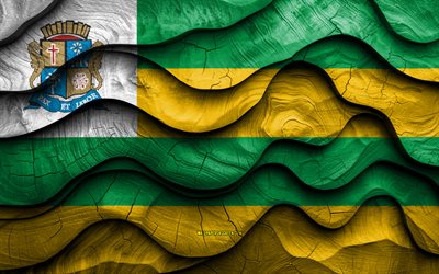 4k, aracaju bandeira, cidades do brasil, bandeiras de ondas 3d de madeira, dia de aracaju, bandeira de aracaju, brasil, bandeira de madeira de aracaju, cidades brasileiras, aracaju