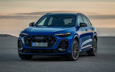 audi sq5, 2026, 4k, vue avant, extérieur, nouveau blue audi sq5, nouvelle audi q5 2026, blue sq5 2026, voitures allemandes, audi