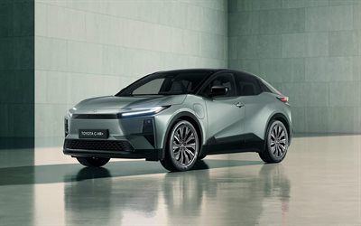 2026, toyota c hr, 4k, vista frontal, exterior, crossover eléctrico, toyota de plata c hr, nuevo toyota c hr 2026, autos japoneses, toyota