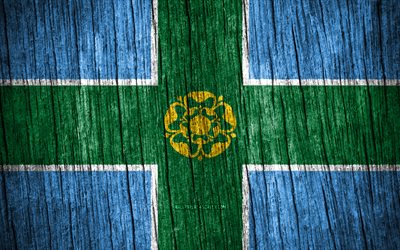 4k, bandera de derbyshire, día de derbyshire, condados ingleses, banderas de textura de madera, condados de inglaterra, derbyshire, inglaterra