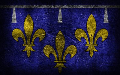 4k, Orleanais flag, French province, stone texture, Flag of Orleanais, stone background, Provinces of France, Day of Orleanais, grunge art, Orleanais province, French national symbols, Orleanais, France