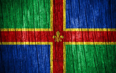 4k, リンカンシャーの旗, リンカンシャーの日, 英語の郡, 木製テクスチャ フラグ, イングランドの郡, リンカンシャー, イングランド