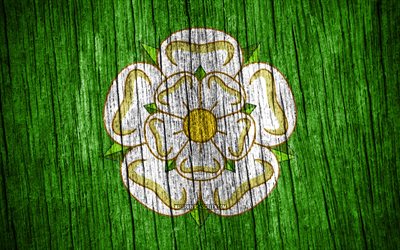 4K, Flag of North Yorkshire, Day of North Yorkshire, english counties, wooden texture flags, North Yorkshire flag, Counties of England, North Yorkshire, England