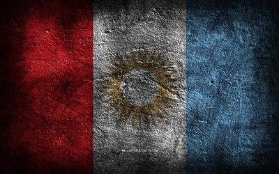 4k, drapeau de cordoue, province argentine, texture de pierre, fond de pierre, provinces d argentine, jour de cordoue, grunge art, province de cordoue, cordoue, france