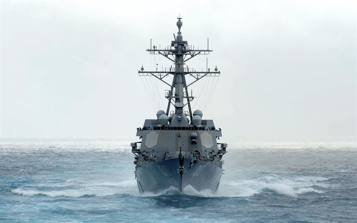 4k, USS Kidd, DDG-100, American destroyer, US Navy, American warships, Arleigh Burke-class, United States Navy, USA, warships
