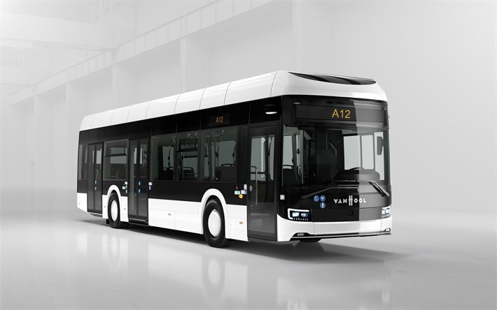 2022, VAN HOOL A12 Fuel Cell, city bus, exterior, passenger buses, VAN HOOL A-series, zero-emission public buses, new buses, VAN HOOL