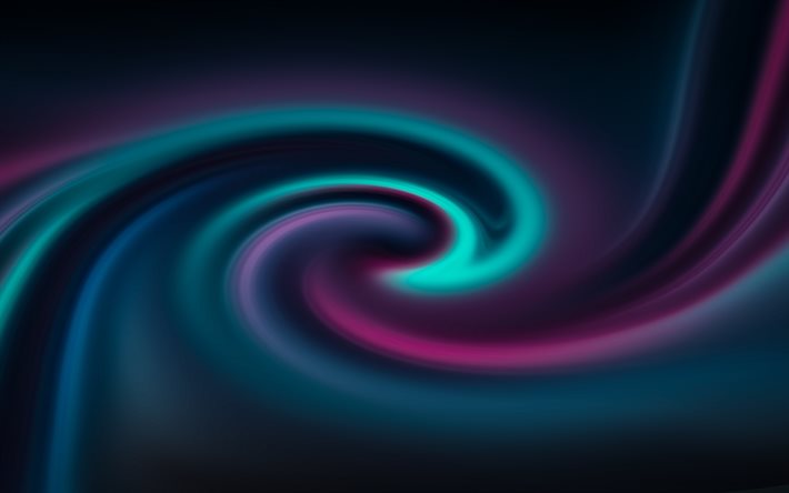 vortex abstrait bleu, 4k, motifs en spirale, créatif, milieux abstraits, vagues abstraites, milieux ondulés bleus, spirale, vortex