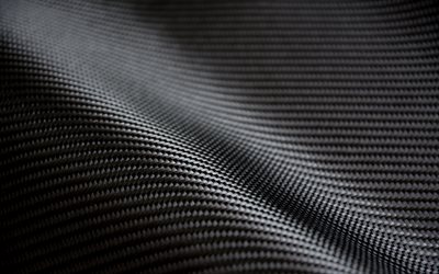black carbon fabric texture, 4k, black carbon wave texture, black carbon background, materials texture, carbon, black wave background, wave texture