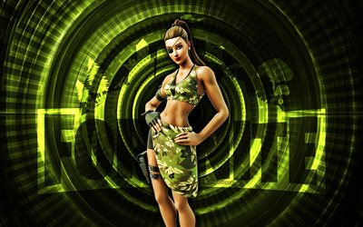 Camo Doublecross Fortnite, 4k, green spiral background, Fortnite, creative, Camo Doublecross Skin, Fortnite Camo Doublecross Skin, Camo Doublecross, Fortnite characters