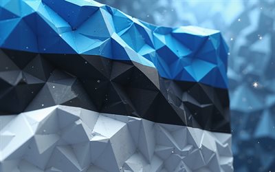 الإستونيا متعددة العلم, 4k, العمل الفني, يوم إستونيا, فن بولي منخفض, علم إستونيا, العلم الإستوني, علم ملخص إستونيا, الرموز الوطنية الإستونية, الفن الإبداعي, إستونيا