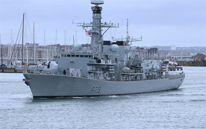hms portland, f79, فرقاطة بريطانية, نوع 23 فرقاطة, البحرية الملكية البريطانية, البحرية الملكية, حلف الناتو, السفن الحربية البريطانية