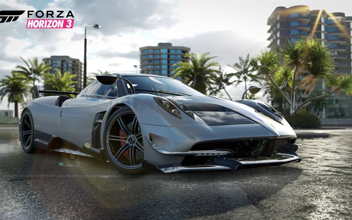 Pagani Huayra, 4k, Forza Horizon 3, simulateur de course