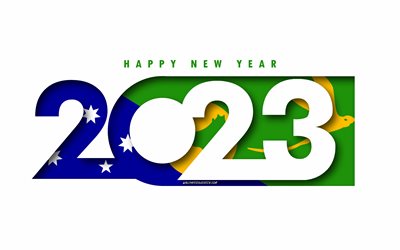 hyvää uutta vuotta 2023 joulusaari, valkoinen tausta, joulusaari, minimaalista taidetta, vuoden 2023 joulusaaren konseptit, joulusaari 2023, 2023 joulusaaren tausta, 2023 hyvää uutta vuotta joulusaari