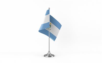 4k, bandera de mesa de san juan, fondo blanco, bandera de san juan, provincias de argentina, bandera de san juan en metal stick, provincias de banderas de argentina, san juan, argentina