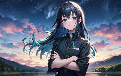 muichiro tokito, 青い目, kimetsu no yaiba, 暗闇, 漫画, 主人公, ムイチロ, tokitou muichirou, 鬼滅の刃, muichiro tokito kimetsu no yaiba