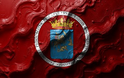 रेगियो कैलाब्रिया झंडा, 4k, पत्थर की लहर बनावट, इतालवी शहरों के झंडे, रेजियो कैलाब्रिया का ध्वज, 3डी रेजियो कैलाब्रिया ध्वज, इटली, रेजियो कैलाब्रिया शहर का झंडा, रेजियो कैलाब्रिया