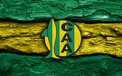 logotipo de madera ca aldosivi, 4k, fondo de madera amarillo verde, primera división argentina, fútbol, logotipo del ca aldosivi, fútbol americano, emblema ca aldosivi, aldosivi fc, club de fútbol argentino, ca aldosivi