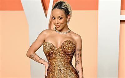 doja kedisi, 4k, amerikalı rapçi, fotoğraf çekimi, altın elbise, amerikalı şarkıcı, amala ratna zandile dlamini, doja kedi fotoğraf çekimi