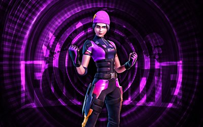 vahşi kedi fortnite, 4k, mor sarmal arka plan, fortnite, yaratıcı, yabani kedi görünümü, fortnite vahşi kedi görünümü, vahşi kedi, fortnite karakterleri