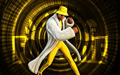 paquete anderson de invierno fortnite, 4k, fondo espiral amarillo, fortnite, creativo, diseño winter anderson paak, piel fortnite winter anderson paak, winter anderson paak, personajes fortnite