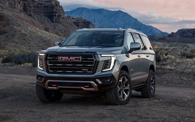 2026, gmc yukon, 4k, ön görünüm, dış, gri gmc yukon, yeni gmc yukon 2026, amerikan arabaları, gmc