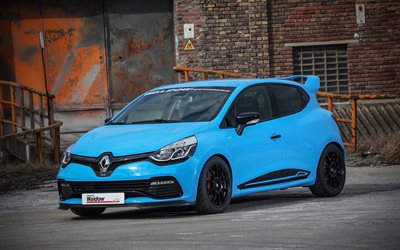 hatchback, tuning, Waldow Prestazioni, 2016, Renault Clio, Renault blu